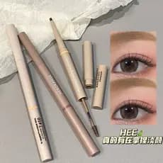 HERORANGE Creme de sobrancelha tingido Natural de duas cabeças Lâmina tridimensional Lápis de sobrancelha selvagem à pro