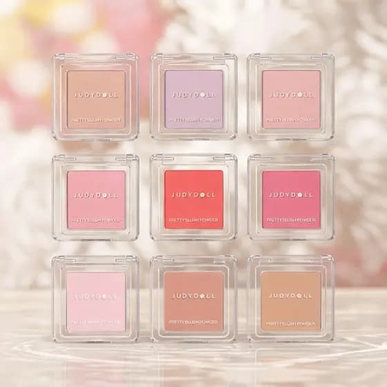 Judydoll/Judydoll Blush Monocromático Alto Brilho Reparador Blush Creme Pêssego Fosco Nude Blush Paleta Abrangente