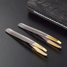 Pinça de sobrancelha de aço inoxidável, pinça dedicada para homens, alicate de sobrancelha, clipe de cílios postiços, al