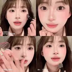 Genuíno novo estilo blush pó não voador não-aglomerante renderização de cor Natural cor fofa encolhendo blush sem maquia
