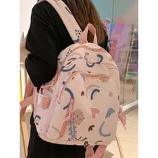 Desenhos animados impressos mochila estudantes do ensino médio bonito menina mochila versão coreana estudantes de compra