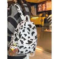 Mochila tamanho pequeno leve compras única vaca impressão pequena bolsa escolar crianças viagem All-Match pequena mochil