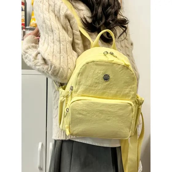 Mini mochila feminina simples All-Match pequena mochila de compras leve pequeno saco de viagem diário mamãe mochila