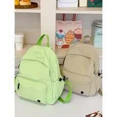 Leve Casual lona mochila feminina japonês simples cor sólida viagem ao ar livre pequena mochila estudantes da escola pri