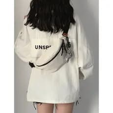 Lona pequena bolsa feminina verão 2026 novo estilo simples Casual esportes mochila de Fitness ao ar livre saco do mensag