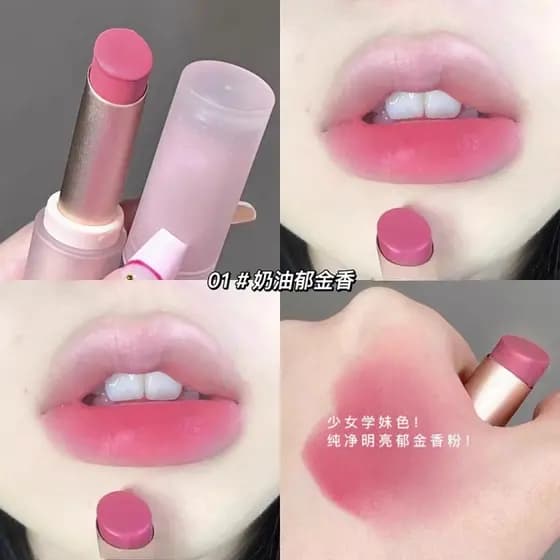 Batom rosa fosco veludo batom rosa rosto macio de longa duração batom cor Nude fácil de colorir estudante