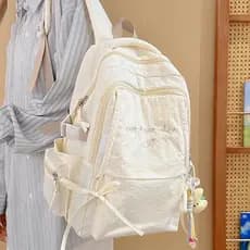 Clássico ins estilo cor sólida estilo arco grande capacidade mochila júnior escola secundária estudantes universitários