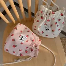 Bolsa feminina 2024 novo estilo bonito macio menina pequena bolsa de ombro saco do mensageiro veludo cordão balde saco