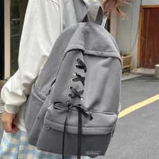 Novo estilo novo de alta qualidade mochila ao ar livre outono inverno versão veludo arco Campus feminino estudante mochi