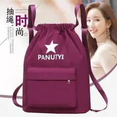 Saco de ginásio mochila cordão saco de cordão saco feminino japão coreia novo estilo grande capacidade viagem esportes f