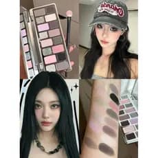 Um Deus da Vedação!Frio baixa saturação rosa roxo 16 cores rosa paleta de sombras fosco Glitter polarizado relógio puro