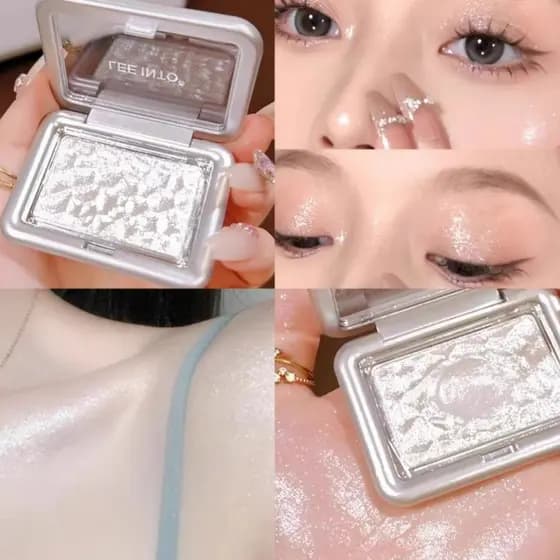 Sensação de frio ~ LEEENTO Dreamland Pó iluminador flutuante iluminando delicado perolado Natural tridimensional contorn