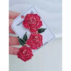 Melhor luxo rosa High-End Retro broche senhoras elegante colorido cristal diamante flor broche traje