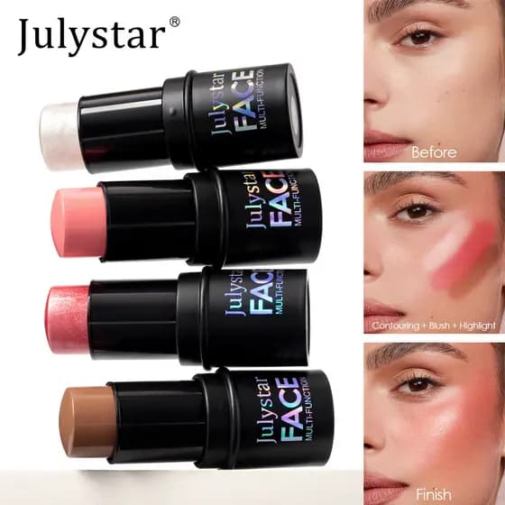 Novo produto iluminador rosto maquiagem Natural fosco Blush vara perolado tridimensional contorno vara maquiagem