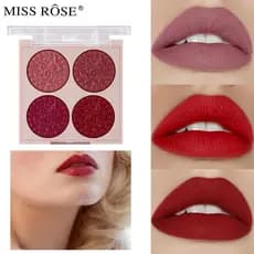 Paleta de batom MISS ROSE Multicolor Lip Gloss Palette hidratante fácil de colorir