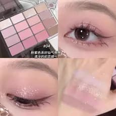 Li Jiaqi recomenda paleta de sombras 16 cores perolado fosco baixa saturação frio puro desejo rosa roxo iluminar sombra