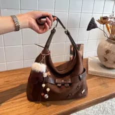 Novo estilo sacola feminina de grande capacidade macio fosco Casual bolsa de ombro novo Retro Cross-body saco feminino