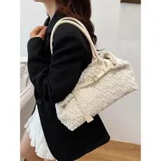 Retro All-Match saco de camurça do falso 2026 novo estilo bolsa de pelúcia de um ombro axila saco feminino moda Commuter
