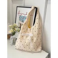 2026 primavera verão novo estilo gaze bolsa de ombro estilo fada babados bolsa feminina grande capacidade férias Chiffon