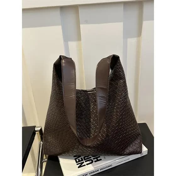 2026 novo estilo nicho Design preguiçoso Commuter grande capacidade bolsa feminina All-Match textura High-End bolsa de o