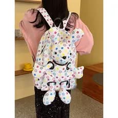 Mochila feminina 2023 novo estilo boneca saco estudante universitário lazer grande capacidade viagem nicho estudante moc