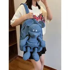 Street Wear Super quente saco dos desenhos animados boneca mochila bonito mochila grande capacidade Campus estudante uni