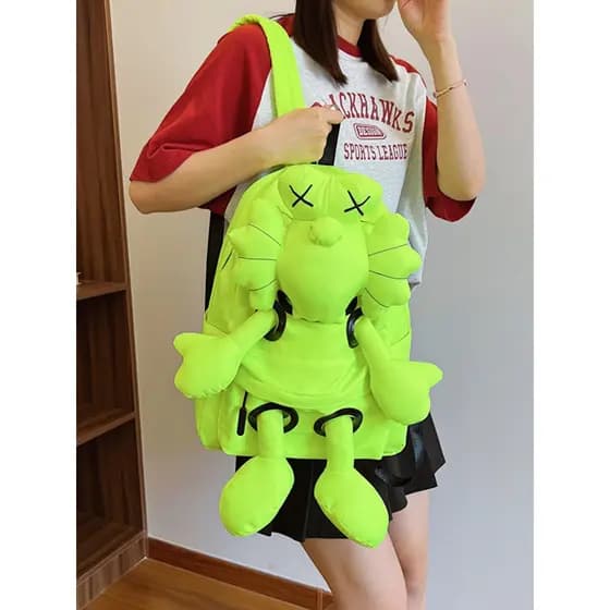 2025 novo estilo rua sésamo bonito dos desenhos animados mochila feminina grande capacidade estudante saco de escola mod