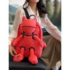 Mochila dos desenhos animados bolsa feminina 2024 novo estilo feio bonito sapo boneca mochila bonito boneca estudante sa