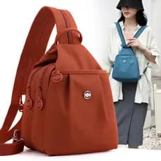 Oxford pano mochila feminina 2024 novo estilo moda leve pequeno High-End saco de peito viagem lazer