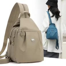 Mochila multifuncional multicamadas 2025, mochila pequena Casual de tecido Oxford, mochila multifuncional