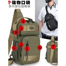 2025 novo estilo saco do mensageiro masculino de grande capacidade saco de peito de grande capacidade Original saco do m