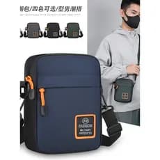 Nova bolsa de ombro masculina Oxford pano Casual na moda All-Match portátil bolsa masculina Multi-compartimento armazena