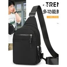 Bolsa de peito masculina multifuncional moda Casual bolsa mensageiro grande capacidade bolsa Crossbody na moda mochila d