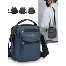 Moda novo estilo bolsa masculina grande capacidade de um ombro saco do mensageiro Casual impermeável Multi-camada mão