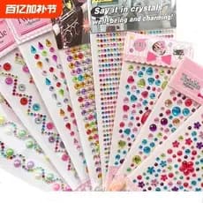 Crianças Gem adesivos cristal diamante dos desenhos animados adesivos princesa menina 3d tridimensional recompensa decor