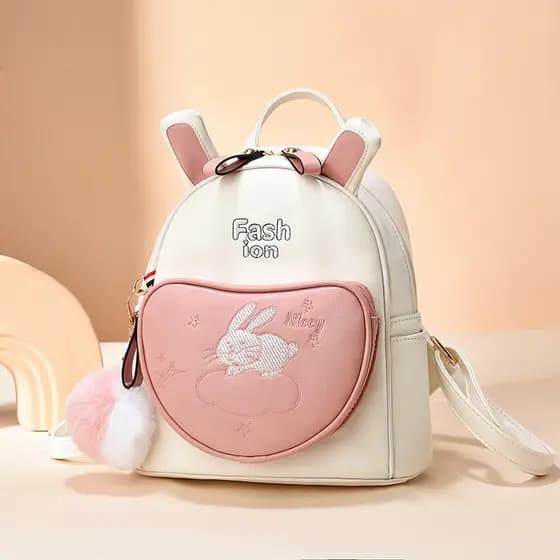 Bolsa mensageiro 2026 novo estilo pequeno coelho fofo bolsa infantil mochila crua mochila infantil