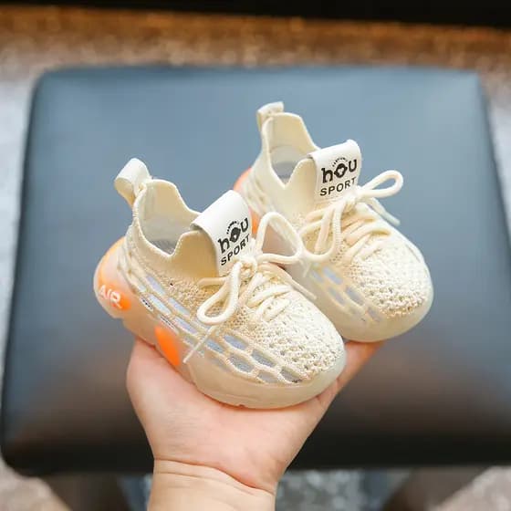 Bebê sapatos de bebê respirável crianças sapatos de rede meninos sapatos esportivos