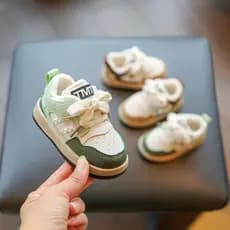 Bebê da criança sapatos mais veludo inverno dois sapatos de algodão do bebê sapatos de sola macia meninos tênis casuais