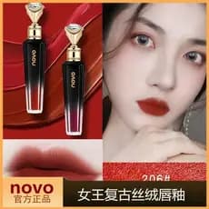 NOVO rainha Retro veludo lábio esmalte fosco diamante batom feminino branco barato estudante nicho marca