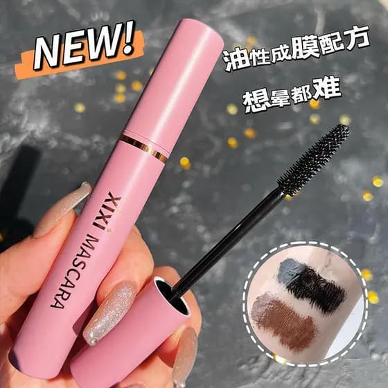 Rímel Natural tridimensional à prova d'água, longo ondulação, feminino, sem manchas, removedor de maquiagem, Base de lon