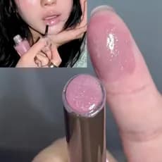 Drama Coreano Teimoso Pequena Flor Branca!Batom roxo claro antigo desejo puro espelho de vento brilho labial esmalte com