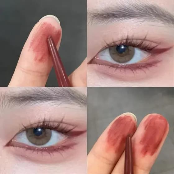 Maquiagem de olhos de raposa chinesa!Delineador vermelho à prova d'água, caneta Gel colorida sem manchas, caneta de bich