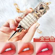 Tik Tok Mesmo Estilo Grande Marca Genuína Autêntica AGAG Queen Scepter Batom de Três Cores de Longa Duração Não Desbotad