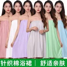 Salão de beleza saia de banho feminina malha algodão tubo superior envoltório peito camisola suor vapor roupas Sauna mas
