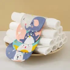Toalha absorvente de suor de dois pacotes, algodão puro, à prova de suor, jardim de infância, crianças, bebê, tamanho gr
