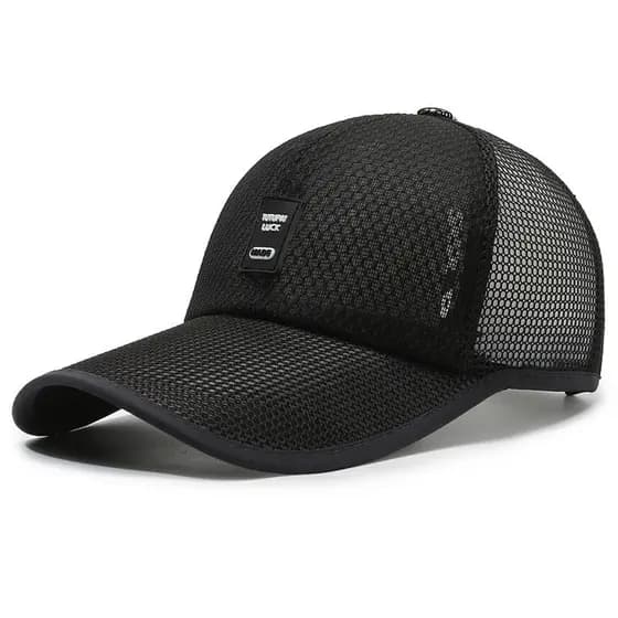 Chapéu de malha respirável masculino verão boné de pico protetor solar chapéu de sol ao ar livre guarda-sol pesca chapéu