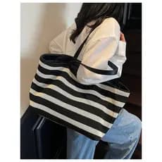 High-End estilo preguiçoso grande capacidade sacola feminina novo estilo All-Match oco simples de um ombro grande saco d