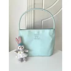 Bolsa balde portátil feminina 2026 novo estilo Popular verão verde axilas bordado bolsa de pano de náilon bolsa de ombro