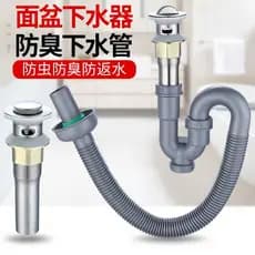 Bacia em forma de u porta curva armazenamento cotovelo cozinha tubo de esgoto pvc armazenamento curva lavatório desodora