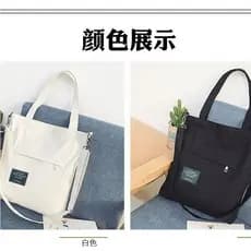 Bolsa de lona japonesa coreana de grande capacidade Bolsa mensageiro All-Match Bolsa escolar para estudantes da escola p